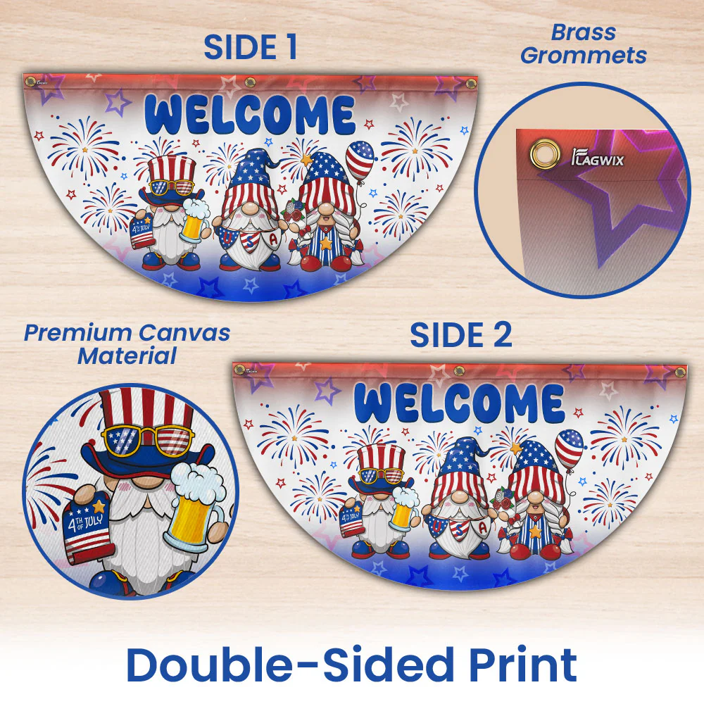 Bimipi American Flag - 4th of july Decoration American Independence Day Non-Pleated Fan Flag