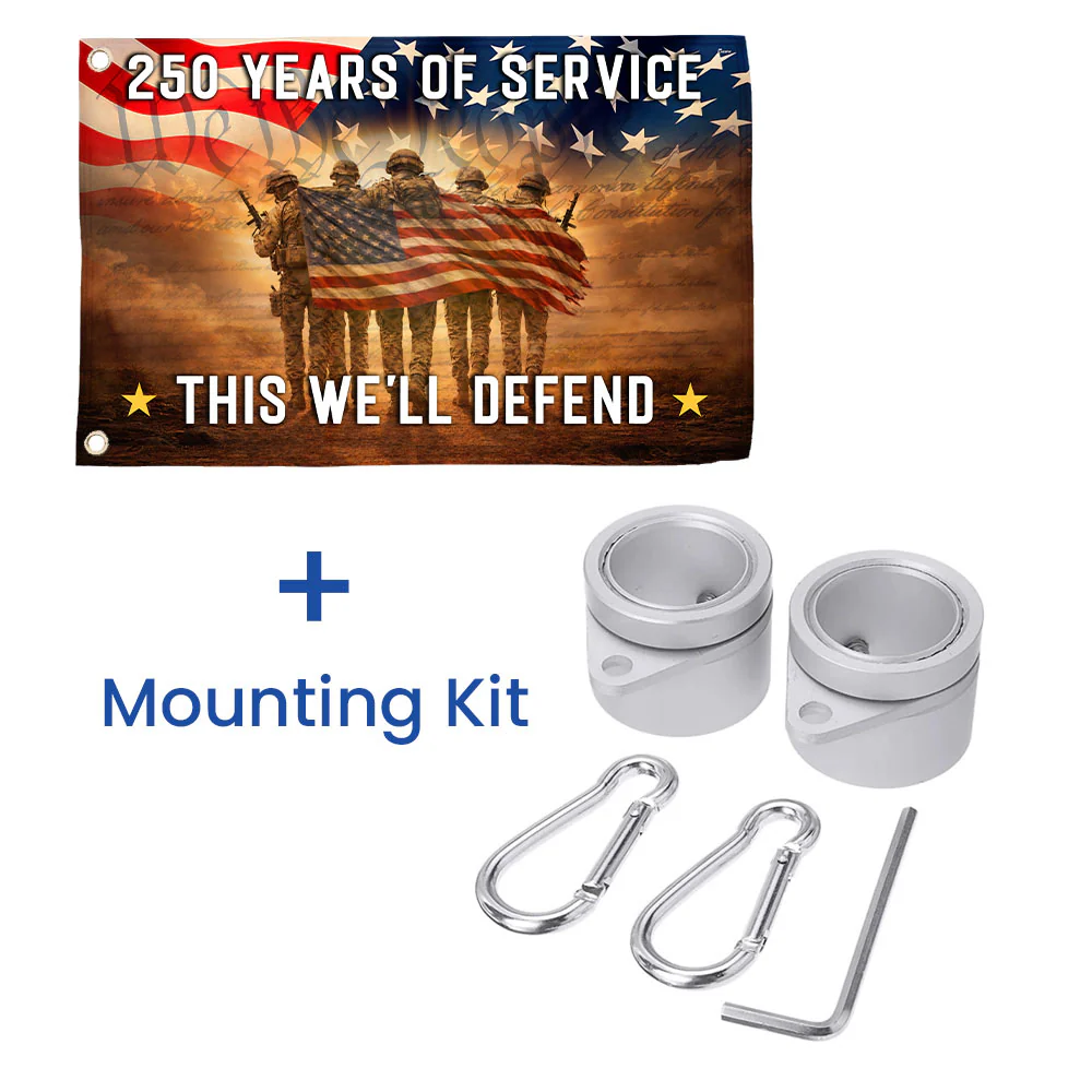 Veterans Day Flag, 250 Years of Service Grommet American Flag