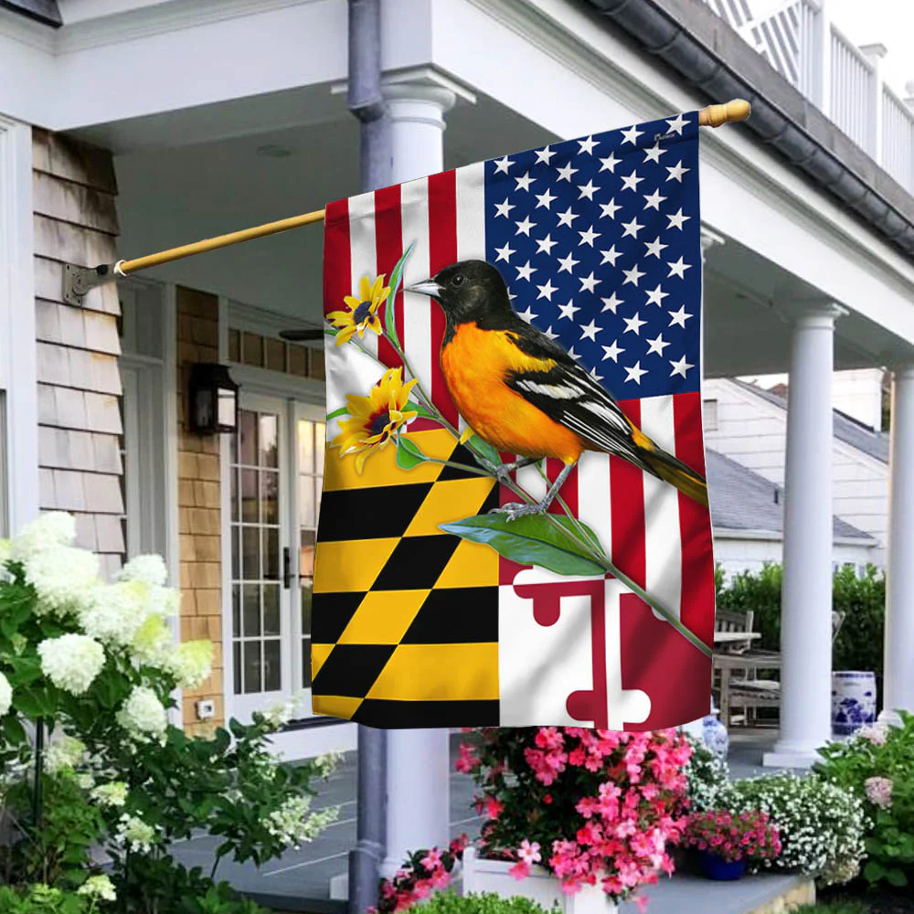 Maryland Flag Baltimore Oriole And Black-eyed Susan