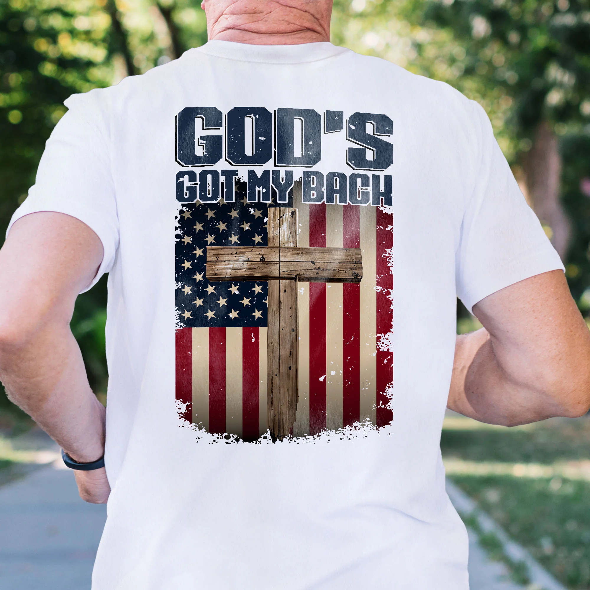 God Christian Cross T-Shirt God's Got My Back T-Shirt