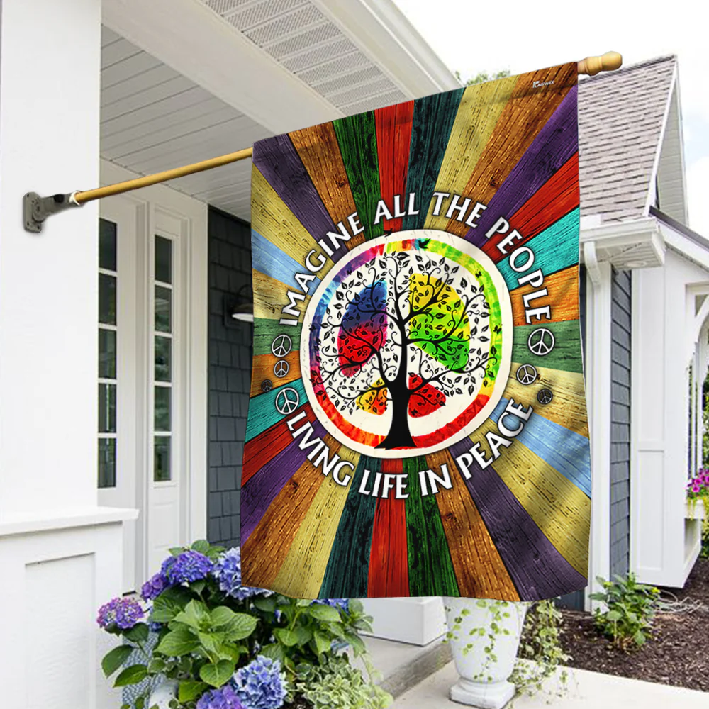 Hippie Peace Flag Hippie Decorations Flag