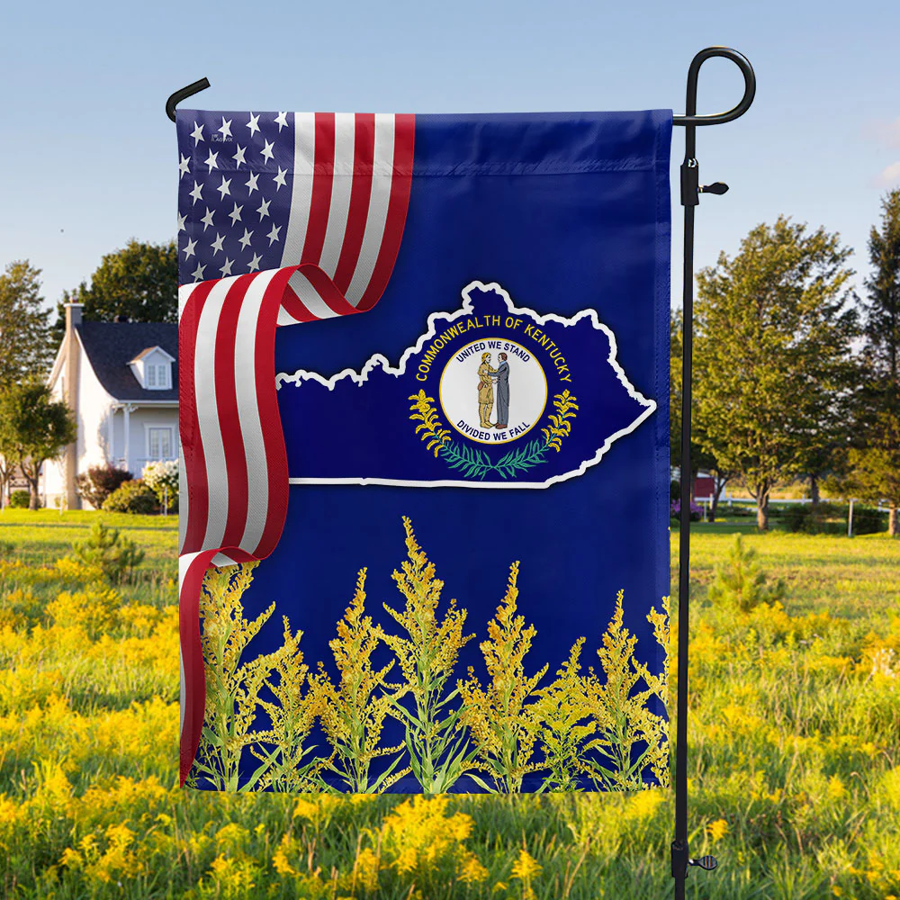 Kentucky State Goldenrod Flower Flag MLN1111Fv11
