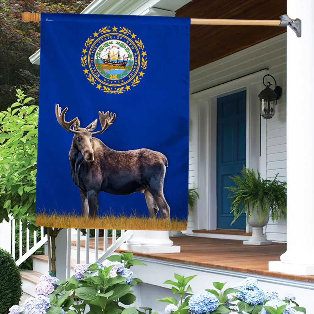 New Hampshire Moose Flag