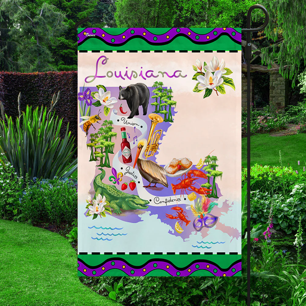 Love Louisiana State Union Justice Confidence Flag