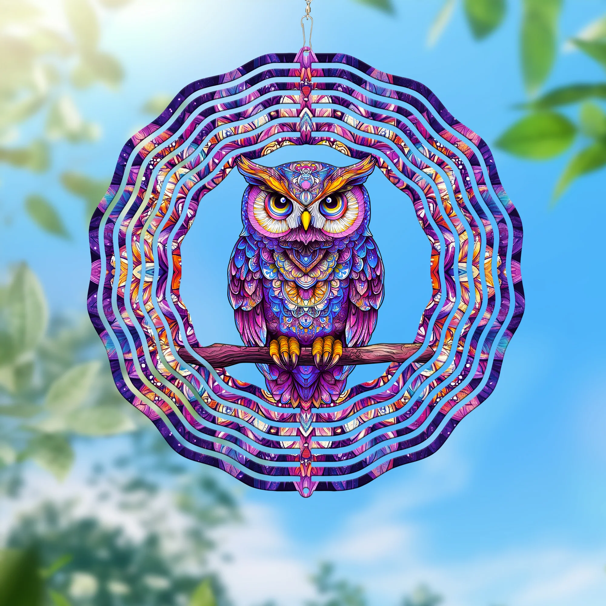 Halloween Owl Wind Spinner