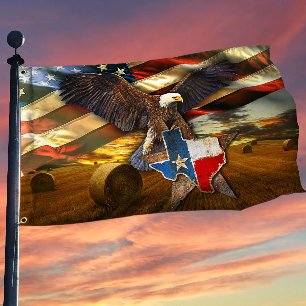 Texas Flag Patriotic Eagle U.S. State