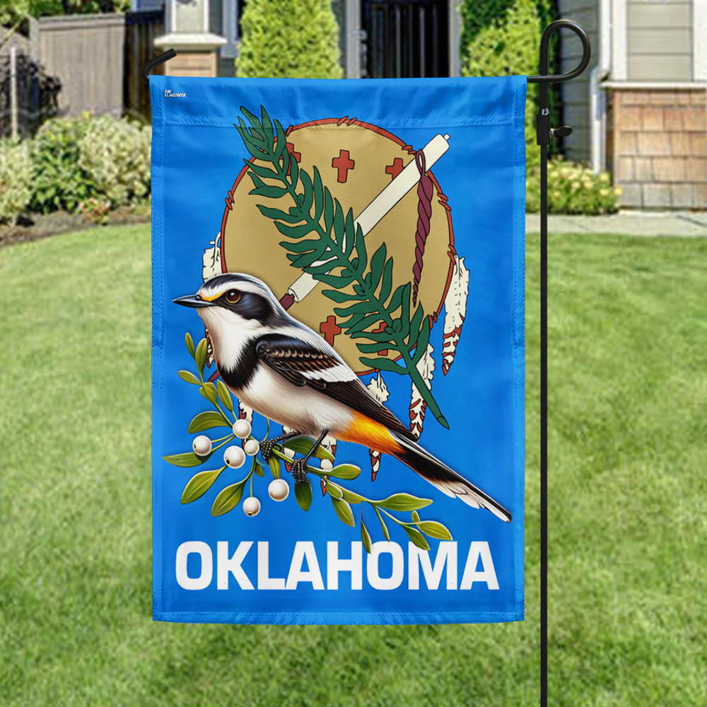 Bimipi  Oklahoma  Scissor-tailed Flycatcher Bird Flag