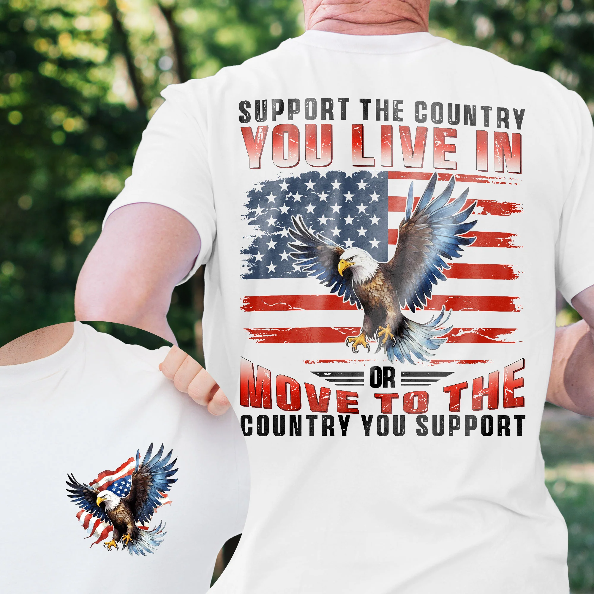 Support The Country You Live In American Flag T-Shirt