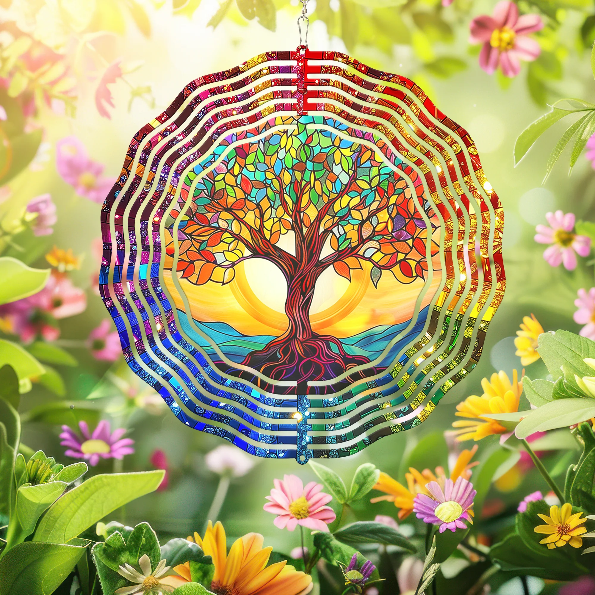 Colorful Tree Of Life Wind Spinner