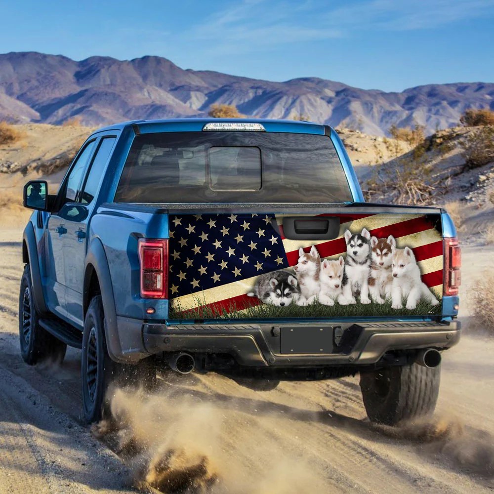 Husky American Truck Tailgate Decal Sticker Wrap