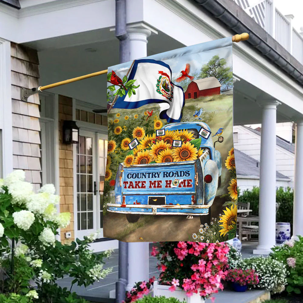 West Virginia. Country Roads Take Me Home Flag