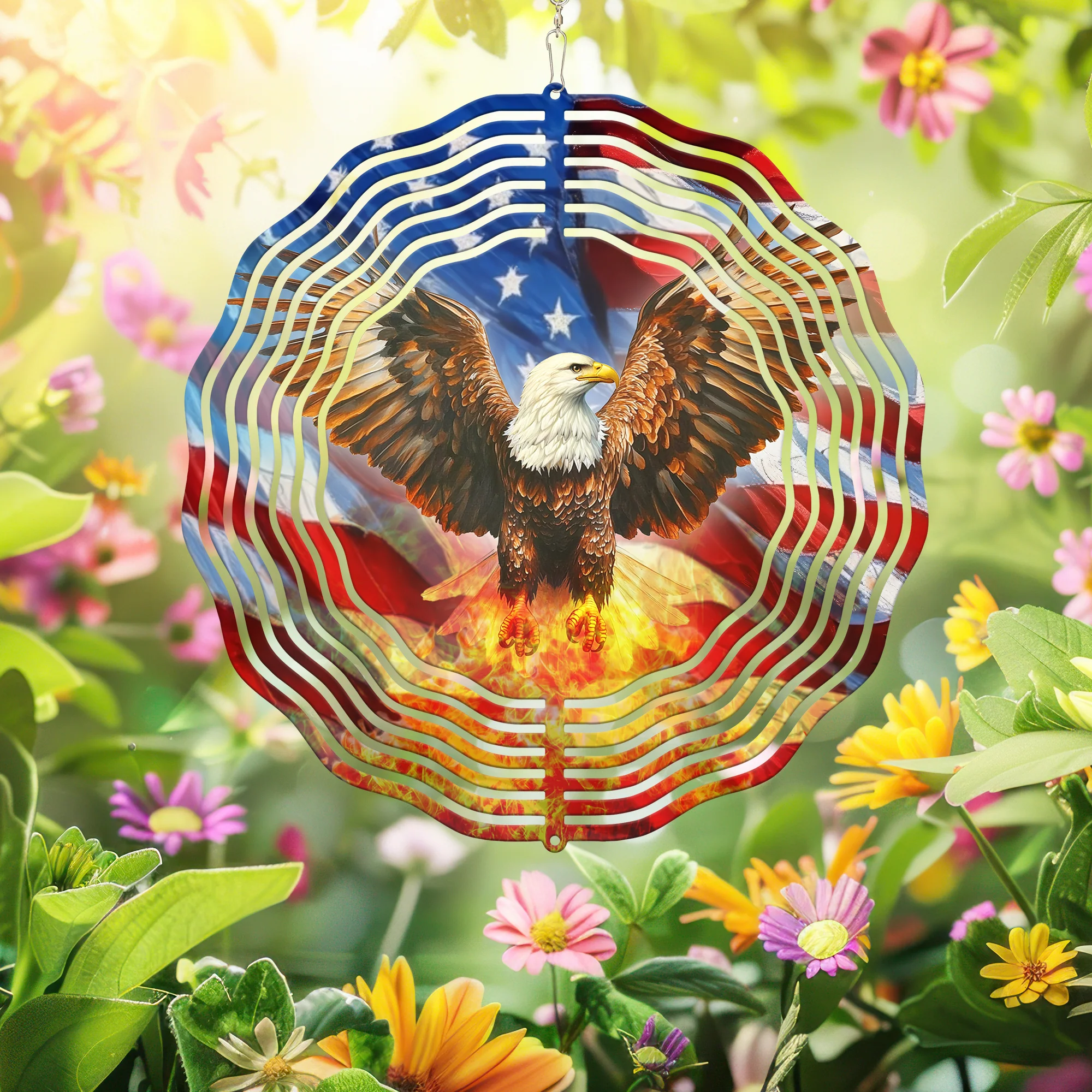Patriotic Eagle American Pride Wind Spinner