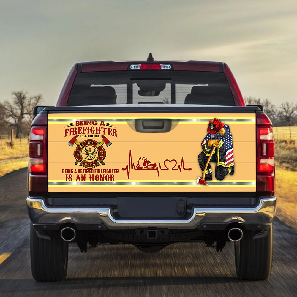 Being A Retired Firefighter Is An Honor Truck Tailgate Decal Sticker Wrap