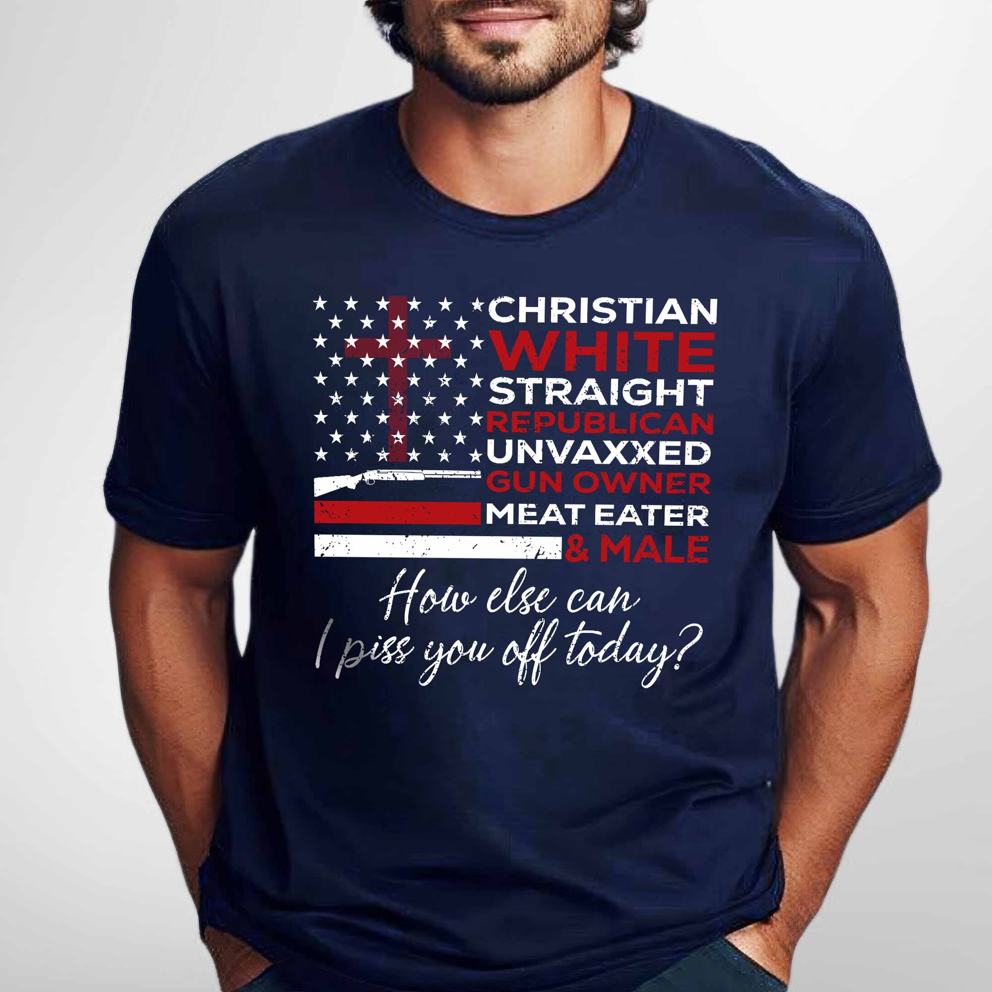 Gifts For 4th of july, USA Flag Tee, Can I Piss You Off T-Shirt