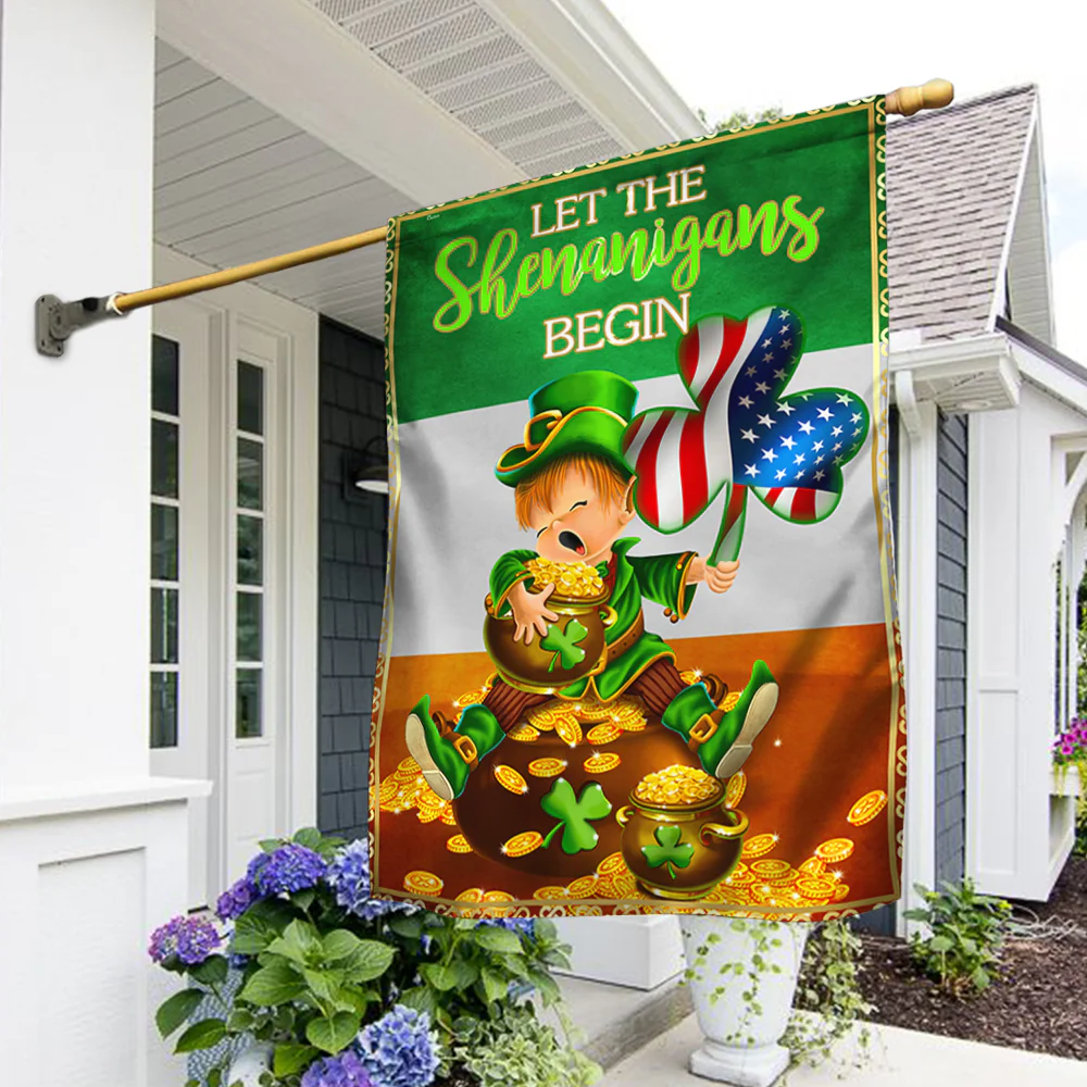 St. Patrick's Day Irish Flag Let The Shenanigans Begin