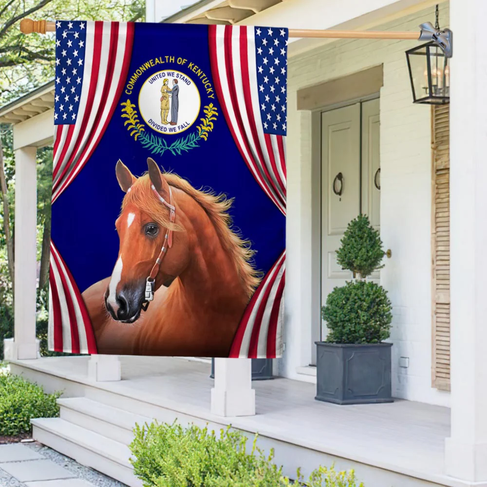 Kentucky Derby Horse Racing Flag