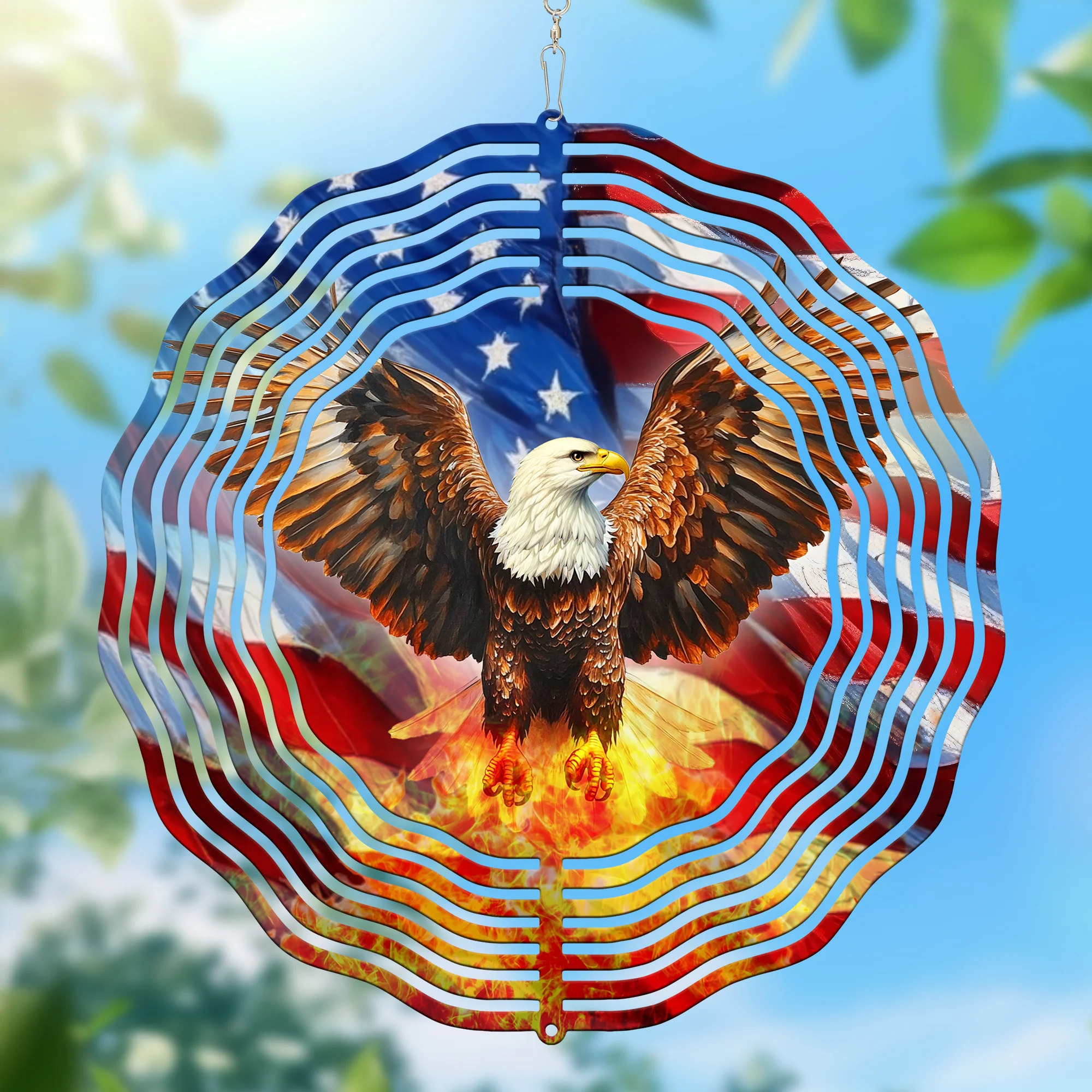 Patriotic Eagle American Pride Wind Spinner