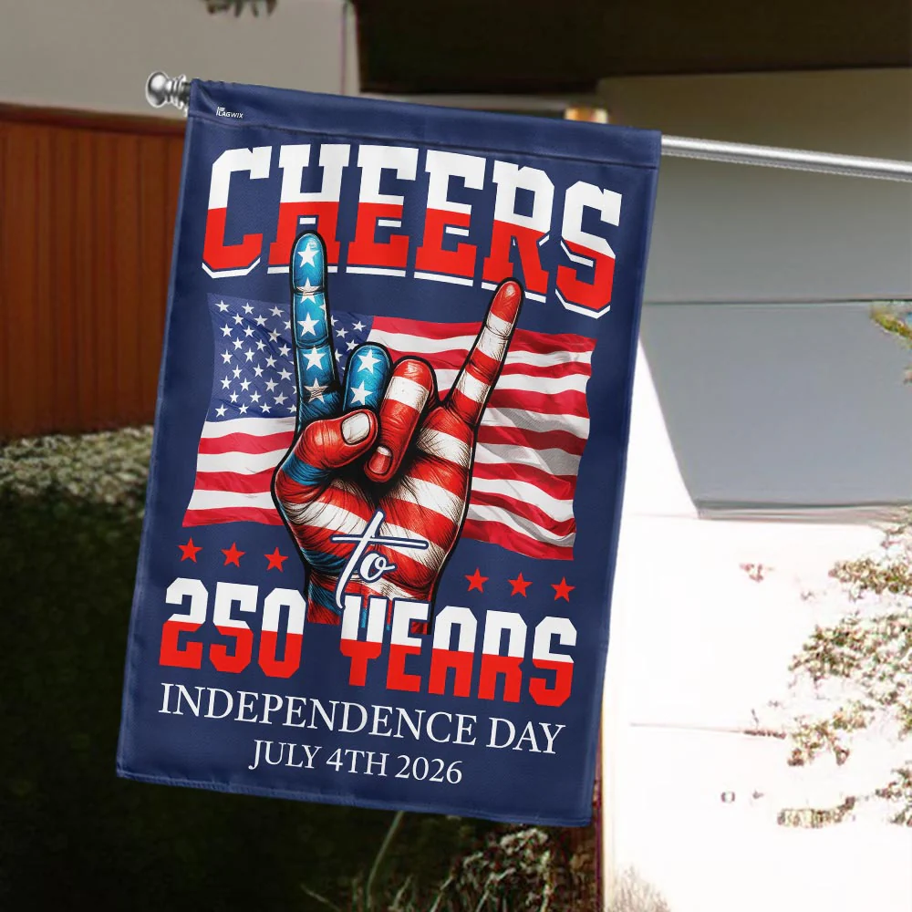 Bimipi American Flag - Cheers To America 250th Anniversary Canvas Flag