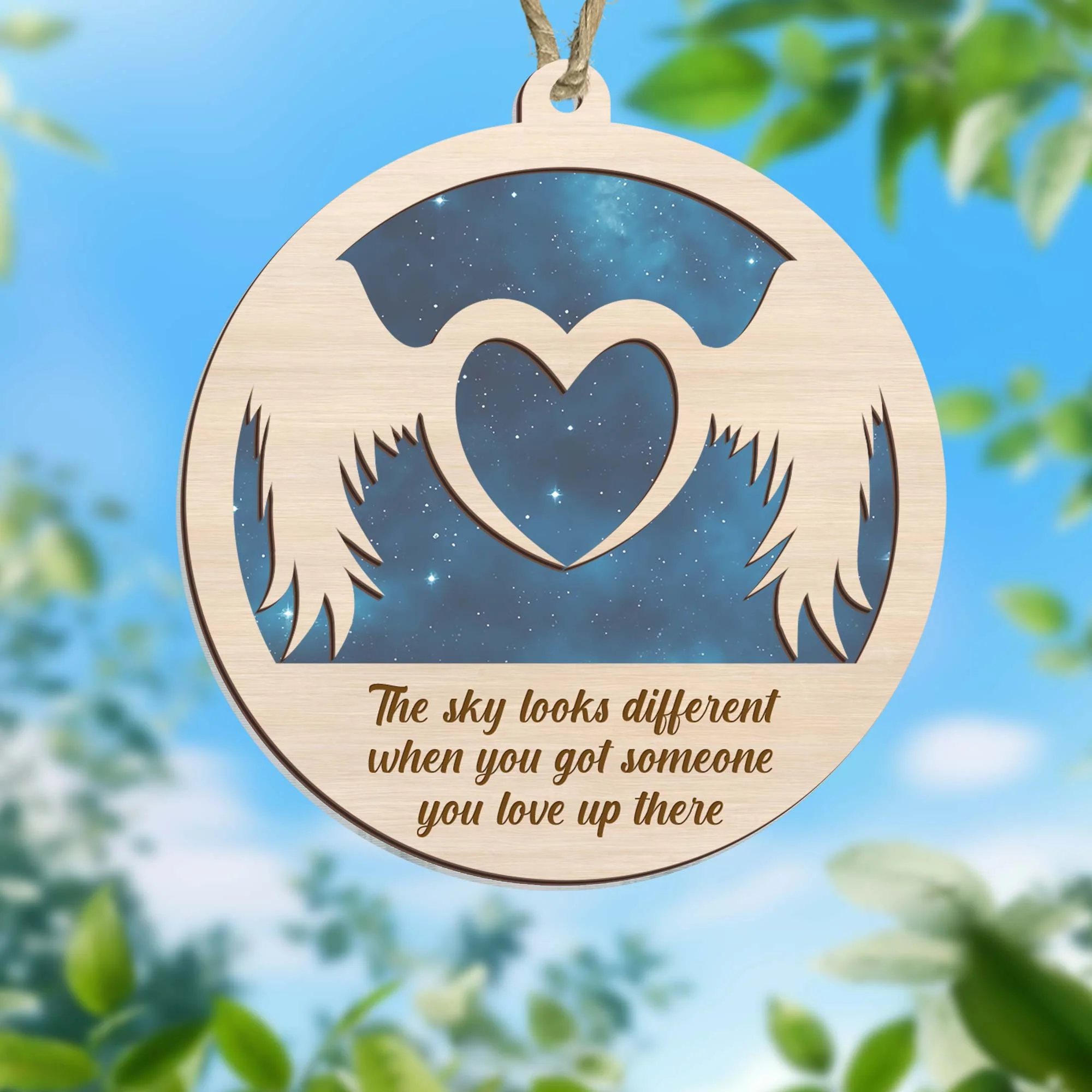Christmas Ornament, Memorial Ornament the Sky Looks Different Suncatcher Ornament