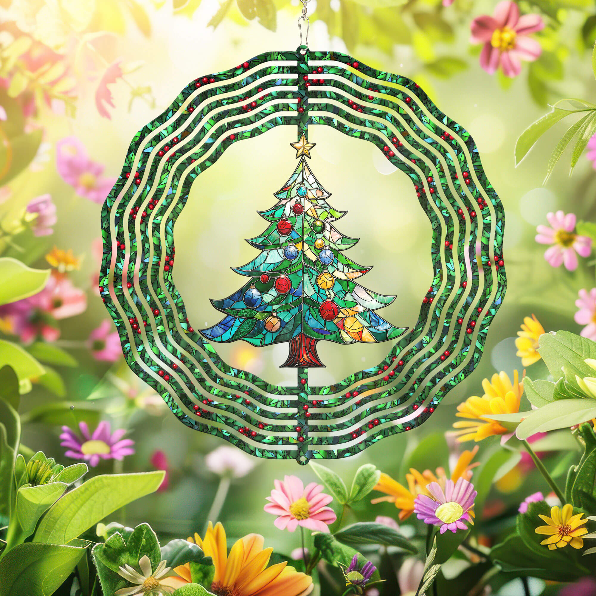 Christmas Tree Wind Spinner