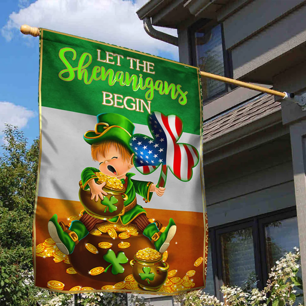 St. Patrick's Day Irish Flag Let The Shenanigans Begin
