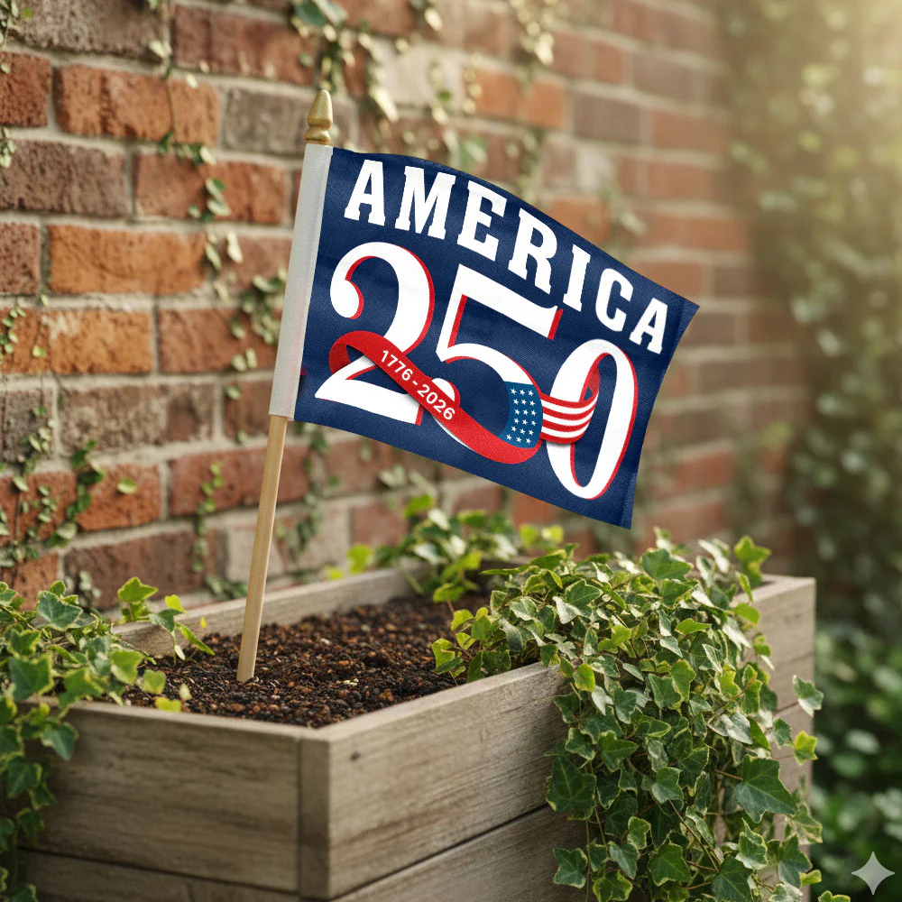 American 250 Years Flag, Patriotic Handheld Flag for Independence Day