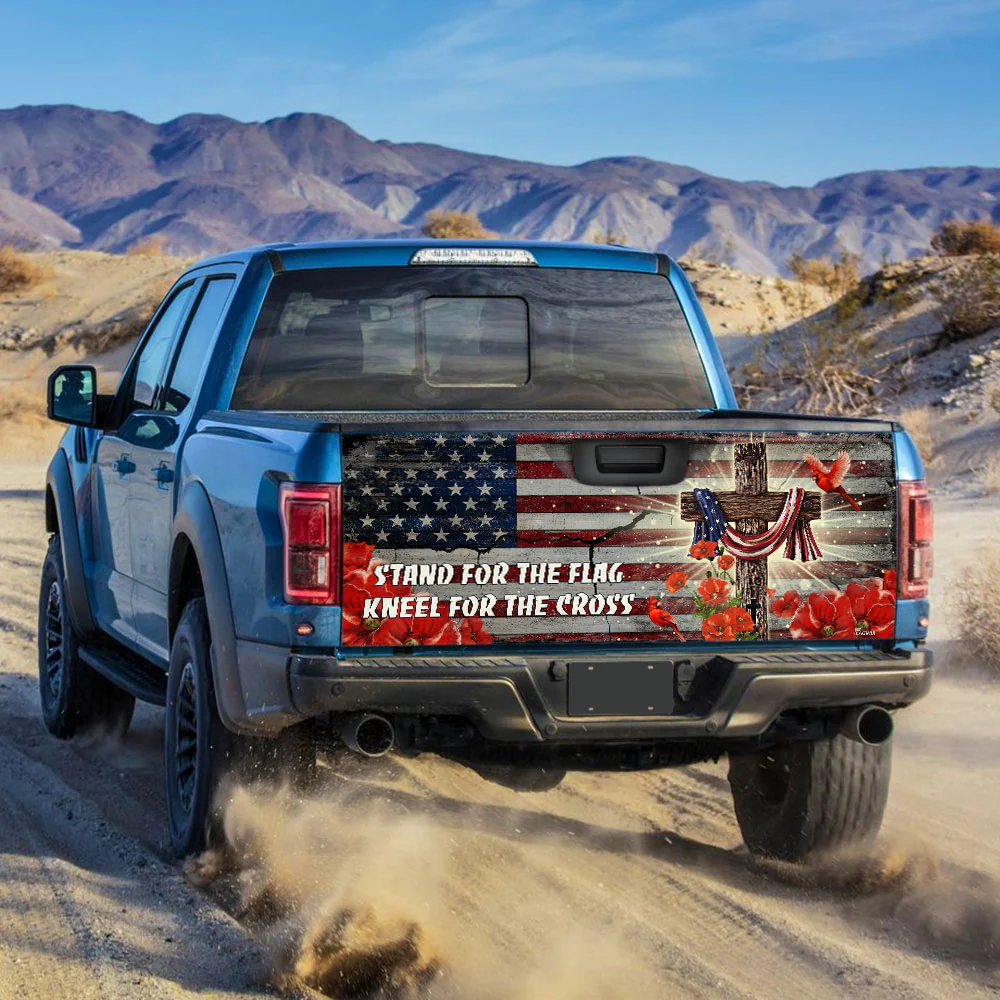 Jesus Christ United We Stand Truck Tailgate Decal Sticker Wrap